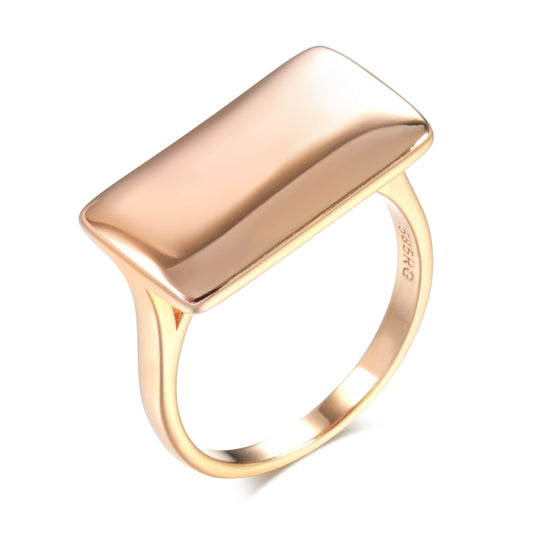 Low-priced Glossy Rose Gold Rectangle Ring